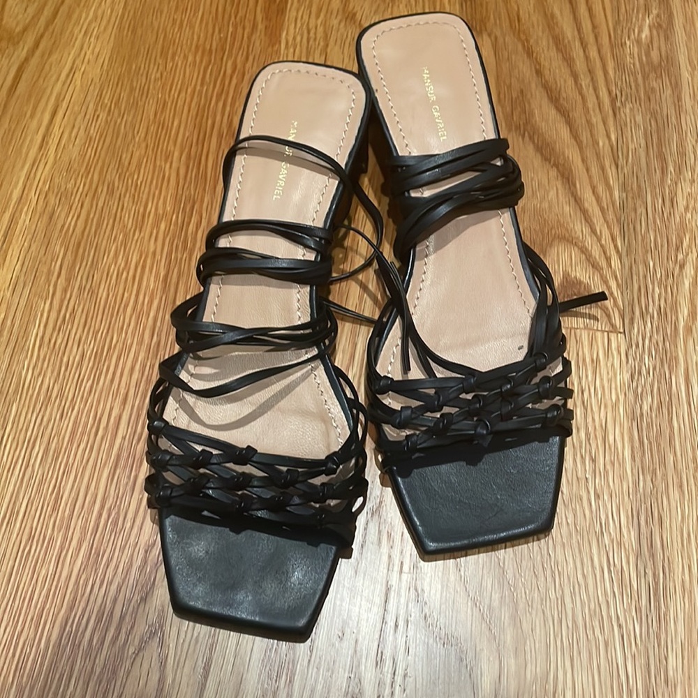 Worn twice Mansur Gavriel lace up sandals